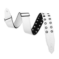Levy's Rebel Leathers Series M80RBEY Leather Guitar Strap - White
