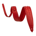 Levy's Rebel Leathers Series M81GRPDX Padded Leather Guitar Strap - Red