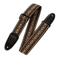 Levy's Hootenanny Series M8HT-20 Jacquard Guitar Strap - Orange & Brown Stripes