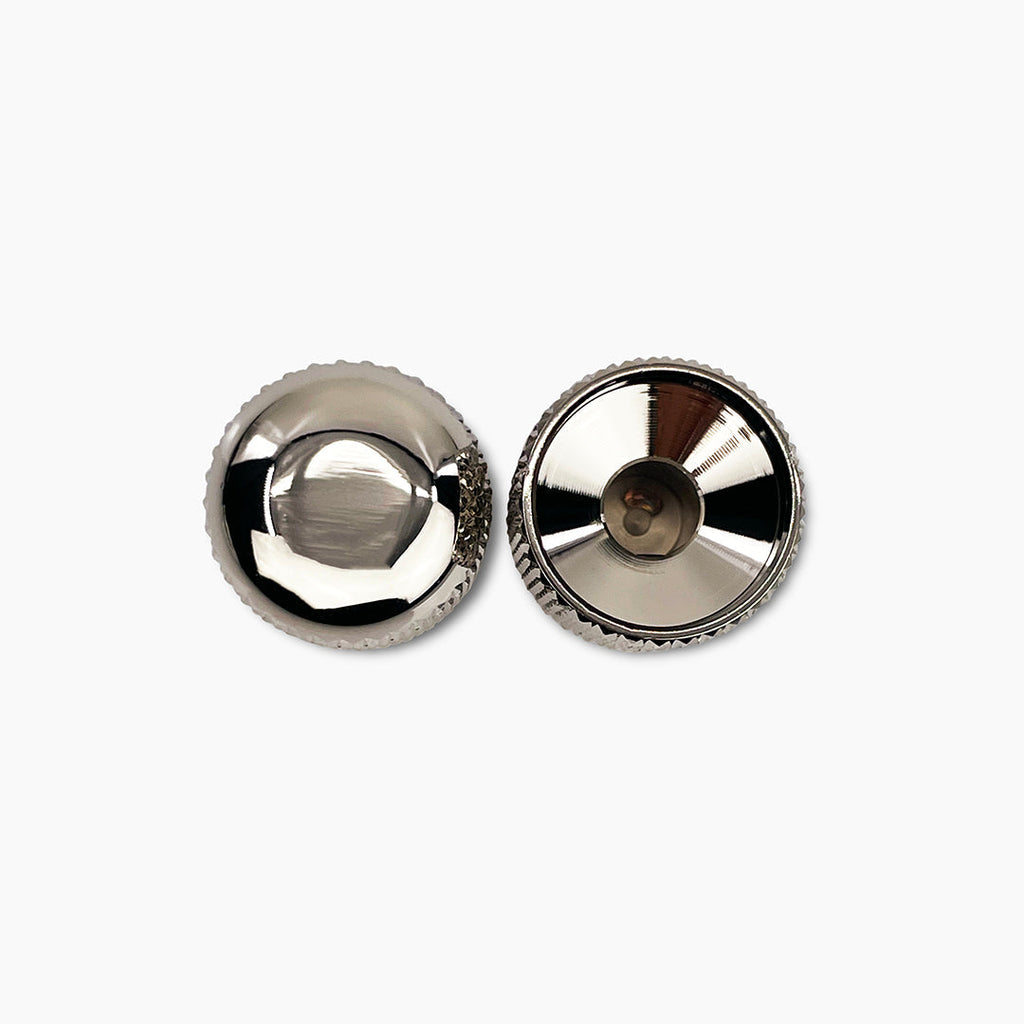 Allparts Metal Dome Knobs, Nickel (Set of 2)
