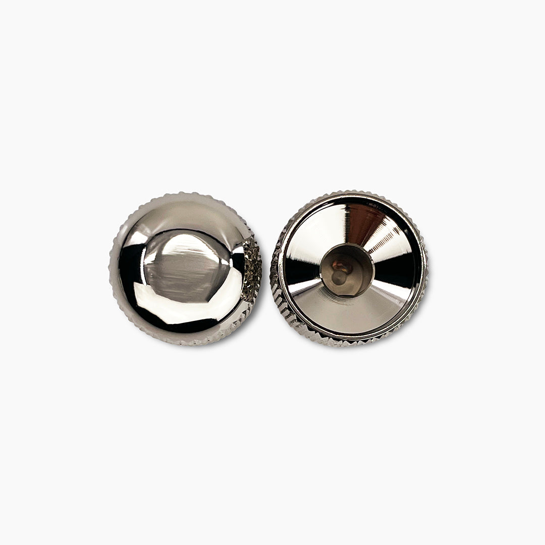 Allparts Metal Dome Knobs, Nickel (Set of 2)