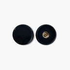 Allparts Metal Barrel Knobs, Black (Set of 2)