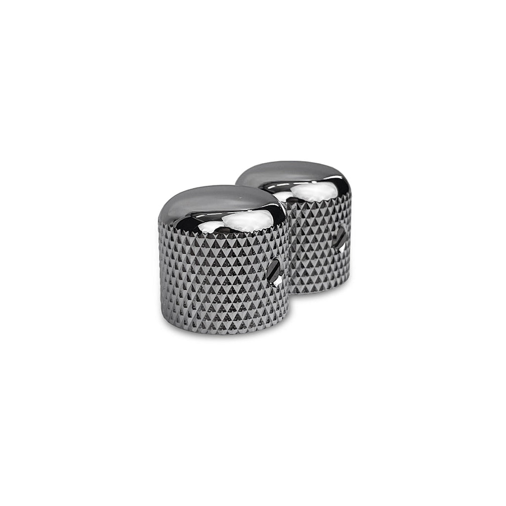 Allparts Gotoh Metal Dome Knobs, Chrome (Set of 2)