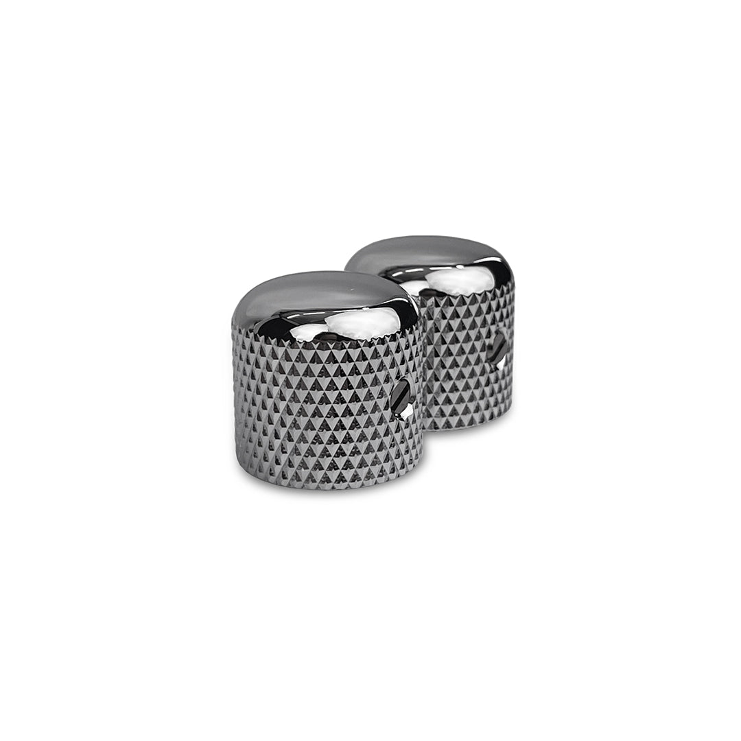 Allparts Gotoh Metal Dome Knobs, Chrome (Set of 2)