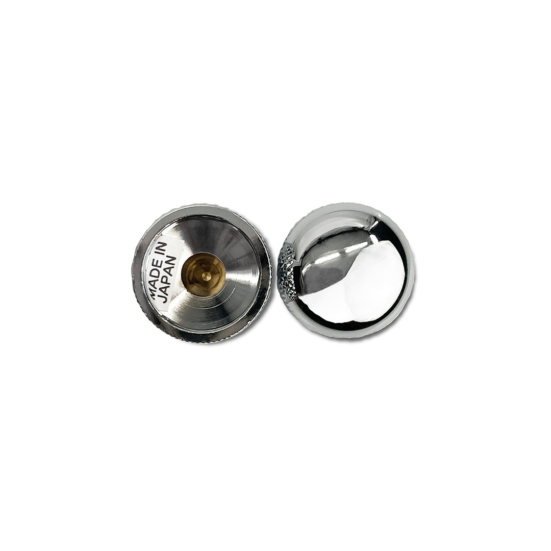 Allparts Gotoh Metal Dome Knobs, Chrome (Set of 2)