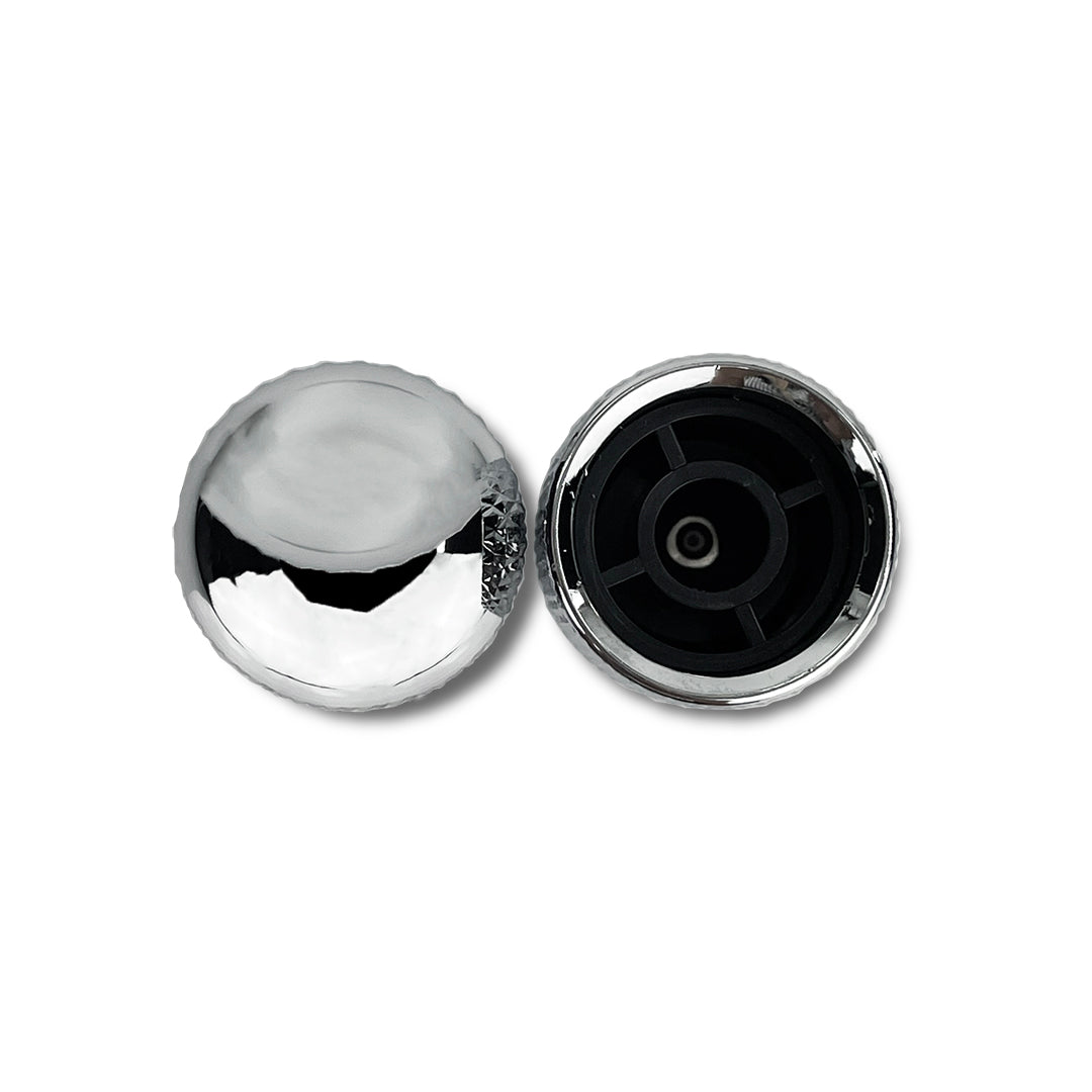 Allparts Push-On Metal Dome Knobs, Chrome (Set of 2)
