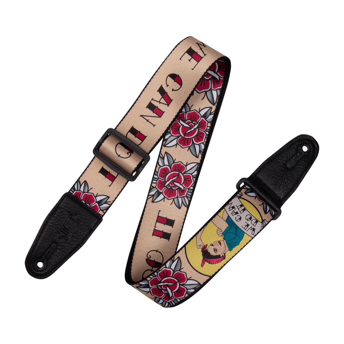 Levy's Graphic Waves Series MPD2-125 Polyester Guitar Strap - Rosie the Riveter