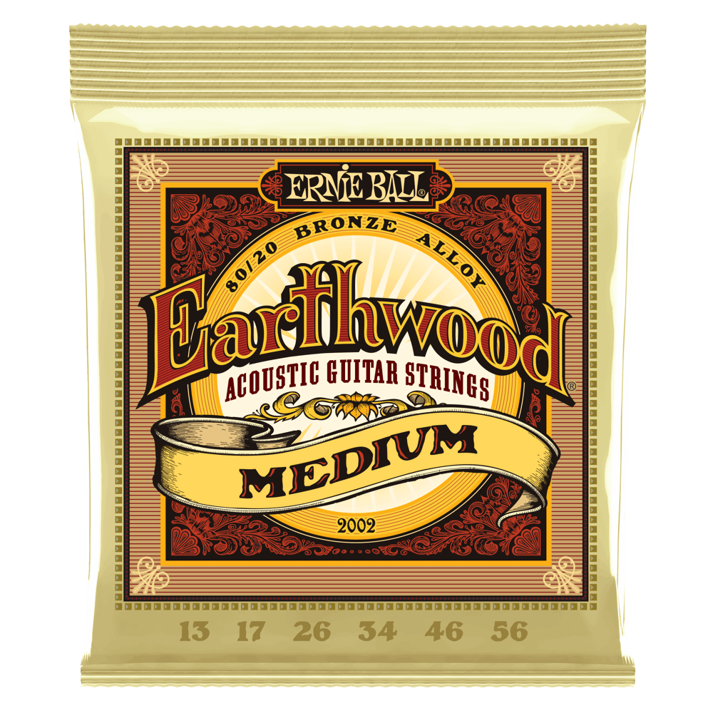 Ernie Ball Earthwood Medium 80/20 Bronze Acoustic Guitar Strings (13-56)