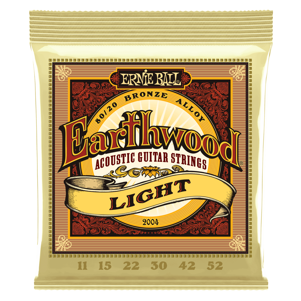 Ernie Ball Earthwood Light 80/20 Bronze Acoustic Guitar Strings (11-52)