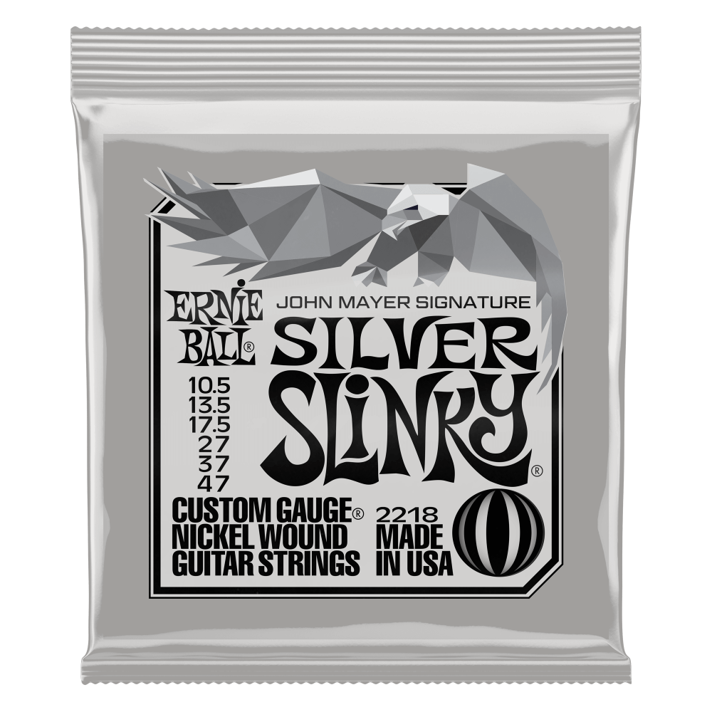 Ernie Ball John Mayer Silver Slinky Nickel Wound Electric Guitar Strings (10.5-47)