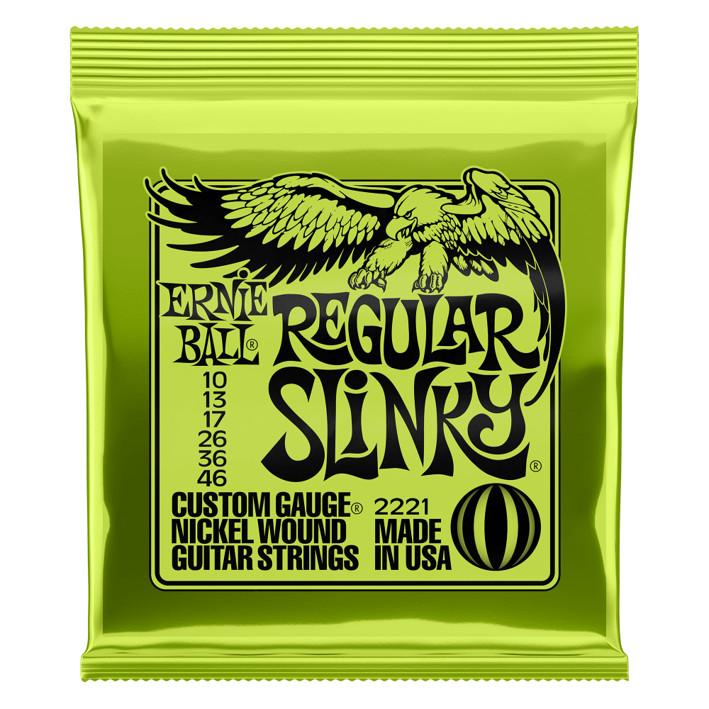 Ernie Ball Regular Slinky Nickel Wound Electric Guitar Strings (10-46)