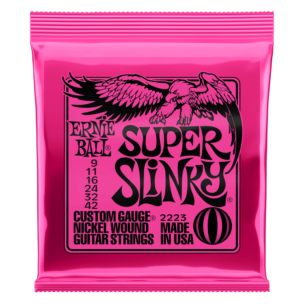 Ernie Ball Super Slinky Nickel Wound Electric Guitar Strings (9-42)