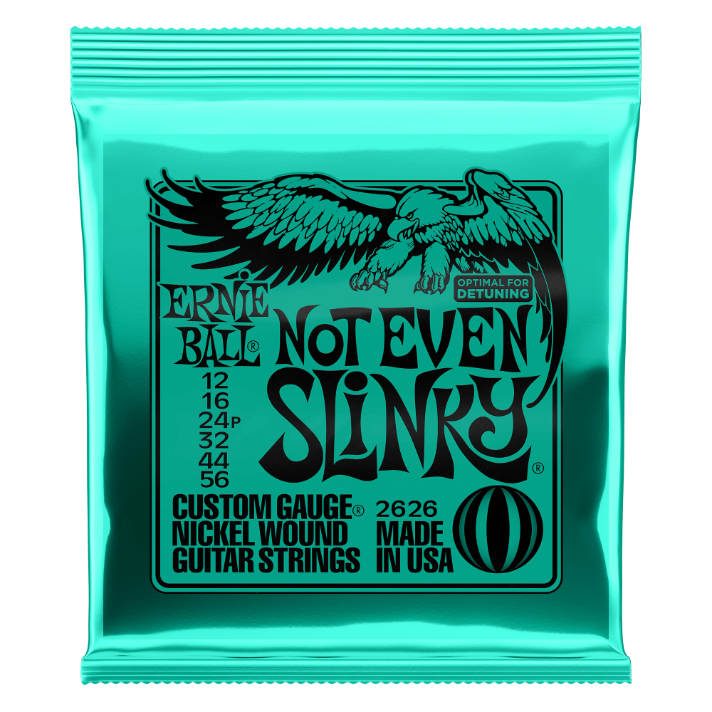 Ernie Ball Not Even Slinky Nickel Wound Electric Guitar Strings (12-56)