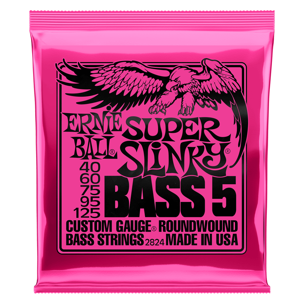 Ernie Ball Super Slinky Nickel Wound 5-String Bass Strings (40-125)