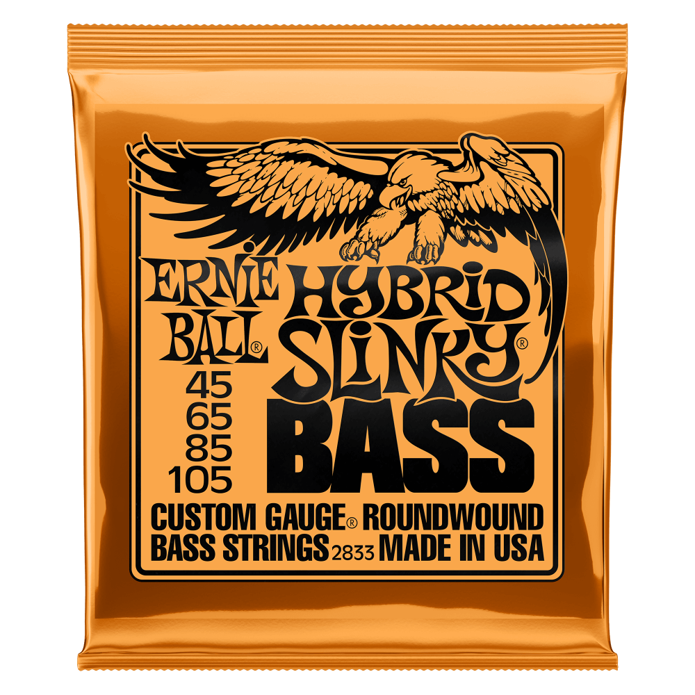 Ernie Ball Hybrid Slinky Nickel Wound Electric Bass Strings (45-105)