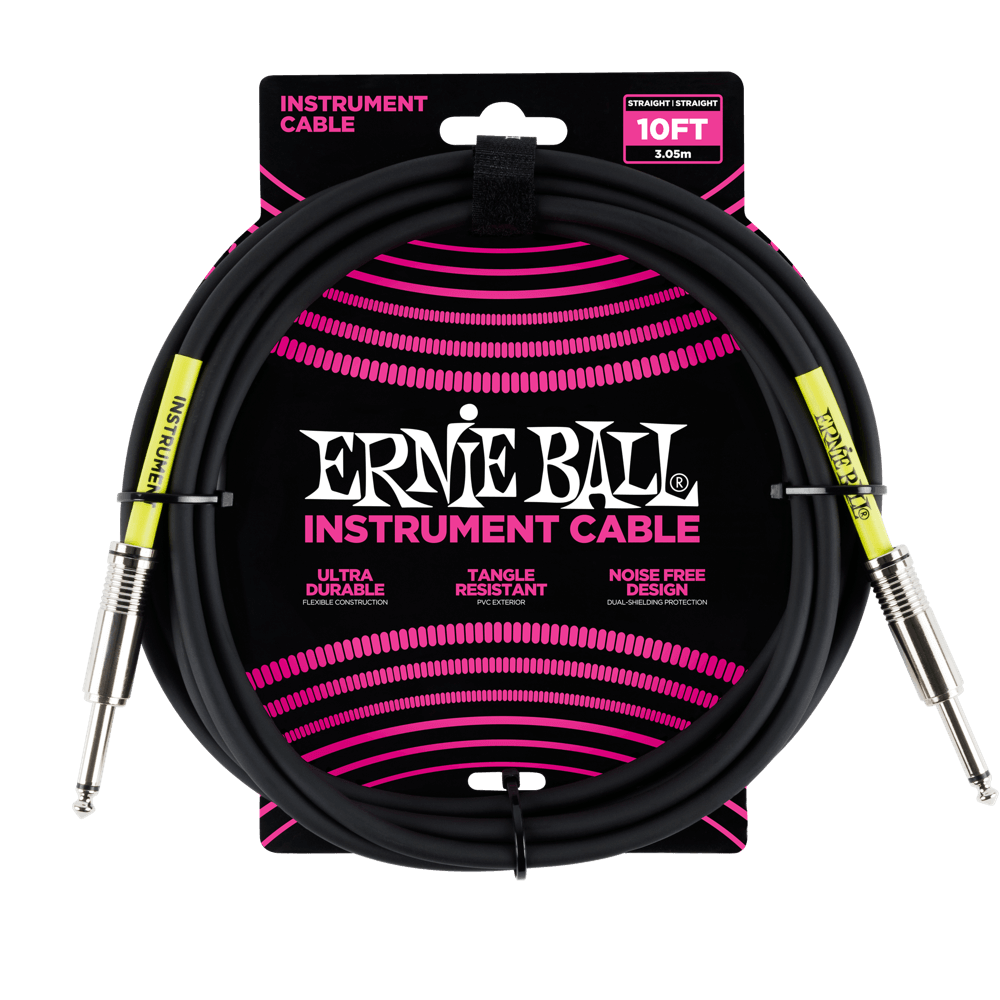 Ernie Ball Classic Instrument Cable Straight/Straight 10ft Black