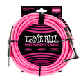 Ernie Ball Braided Instrument Cable Straight/Angle 10ft Neon Pink