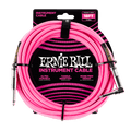 Ernie Ball Braided Instrument Cable Straight/Angle 18ft Neon Pink