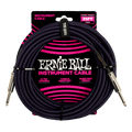 Ernie Ball Braided Instrument Cable Straight/Straight 25ft Purple/Black