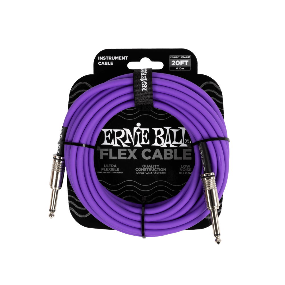 Ernie Ball Flex Instrument Cable Straight/Straight 20ft Purple