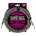 Ernie Ball Braided Instrument Cable Straight/Straight 18ft Silver Fox