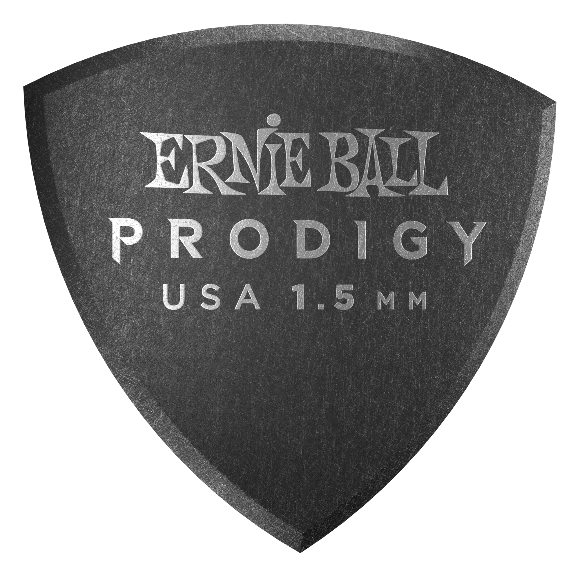 Ernie Ball Prodigy Large Shield Guitar Picks 1.5mm Black (6-Pack)