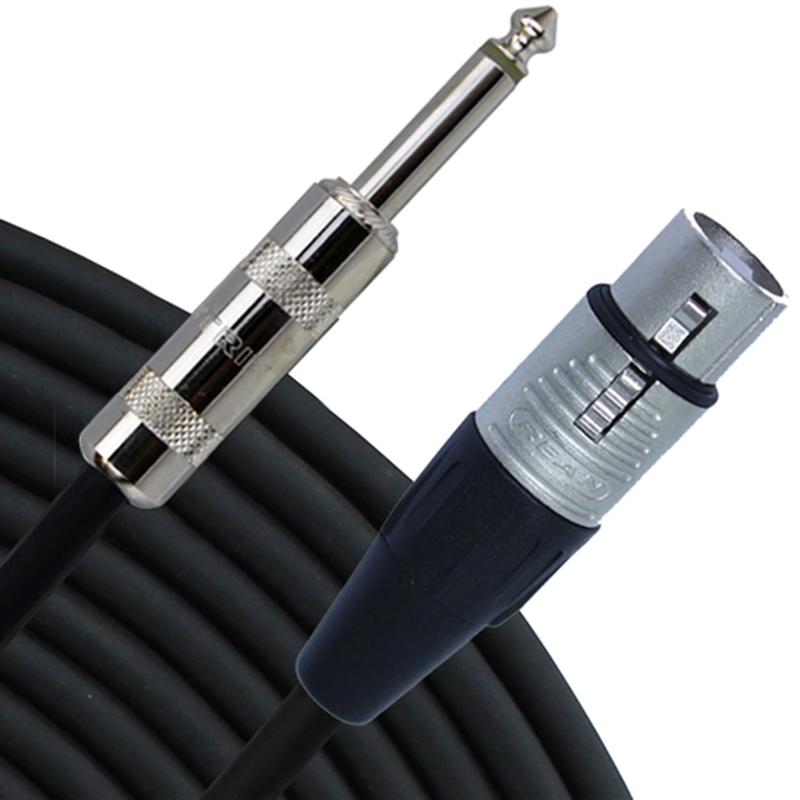 RapcoHorizon RHZ-20 Hi-Z Microphone Cable, XLR Female to 1/4-inch, 20 ft