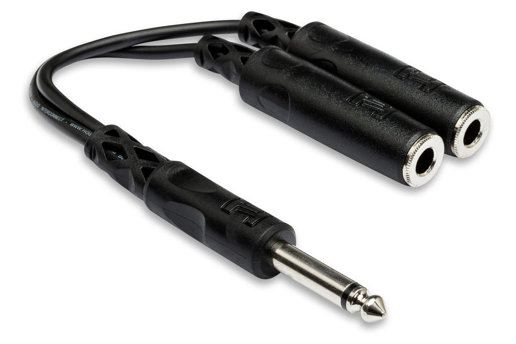 Hosa YPP-111 Y-Cable (1/4 in TS to Dual 1/4 in TSF)