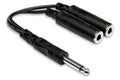 Hosa YPP-111 Y-Cable (1/4 in TS to Dual 1/4 in TSF)