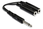 Hosa YPP-111 Y-Cable (1/4 in TS to Dual 1/4 in TSF)