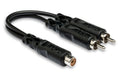 Hosa YRA-105 Y-Cable (RCA Female to Dual RCA Male)