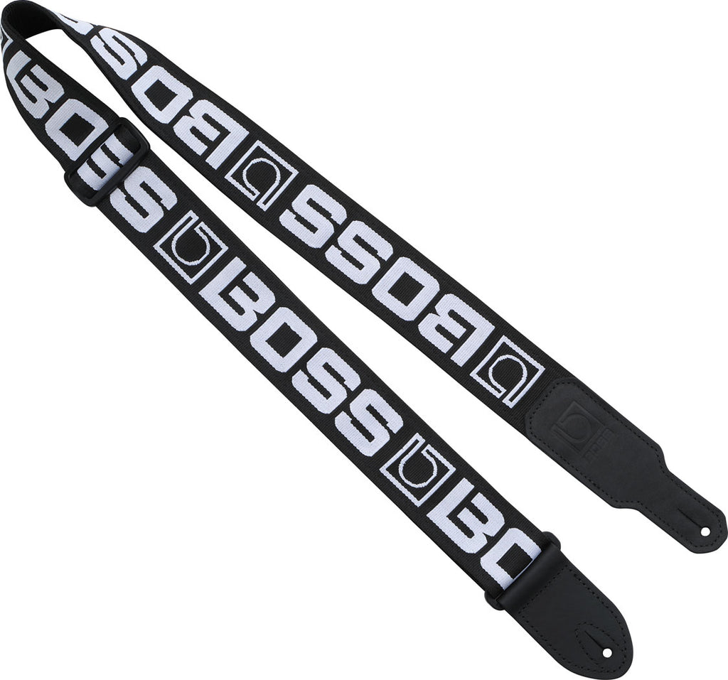 Boss BSM-20-BW Monogram Guitar Strap Black/white