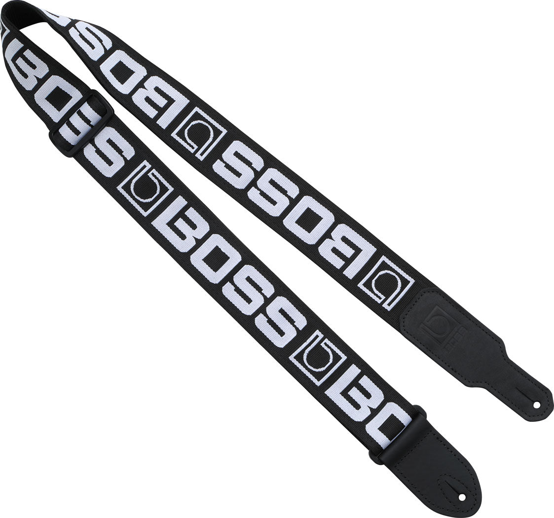 Boss BSM-20-BW Monogram Guitar Strap Black/white