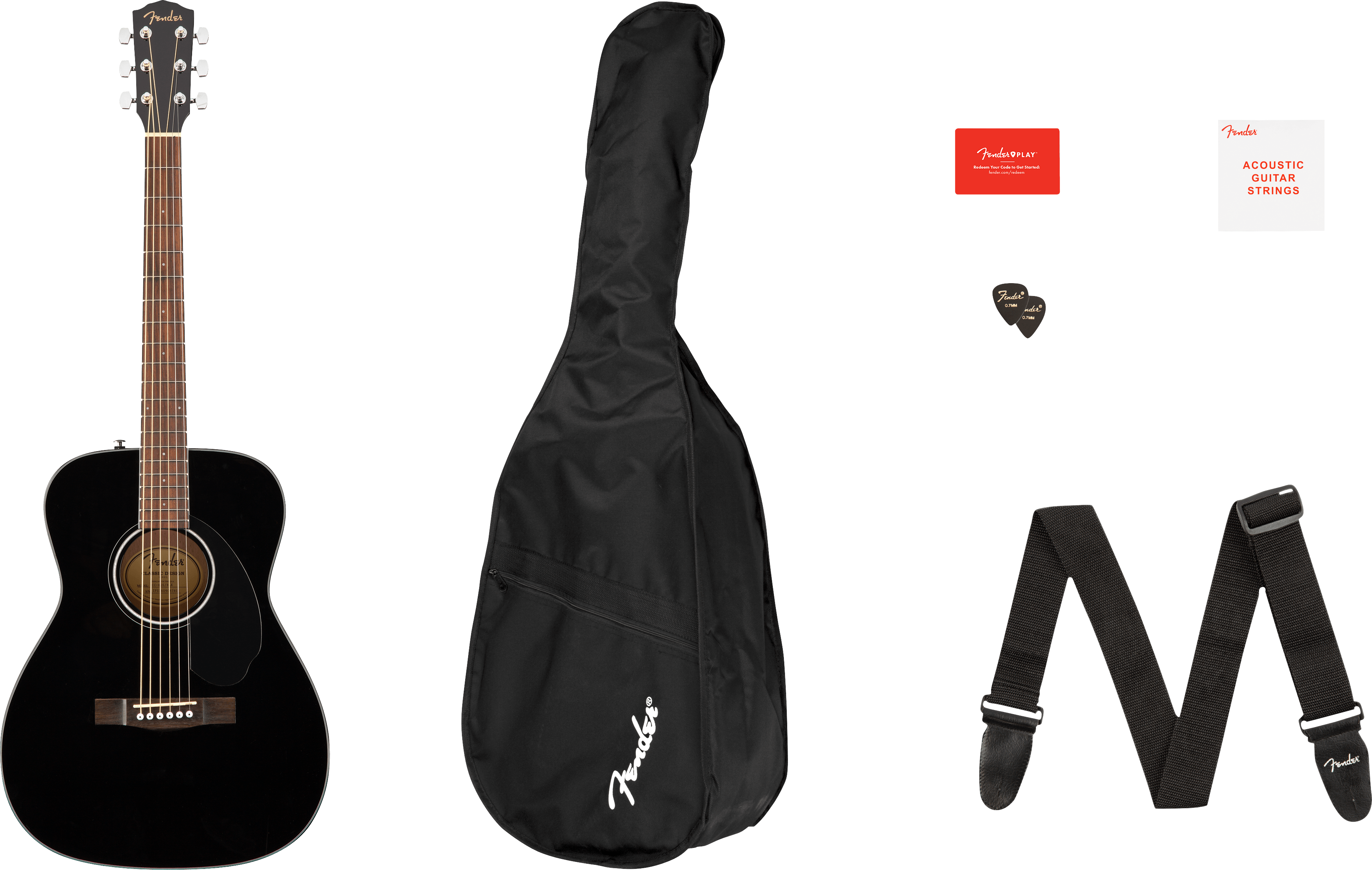 Fender V2 Black Cncrt Pack