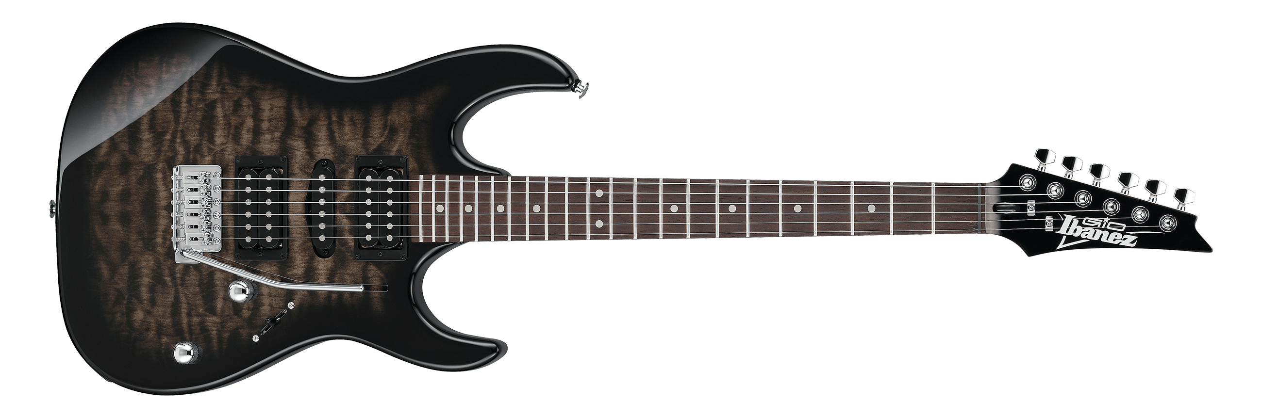 Ibanez GRX70QA Trans Blck 'burst