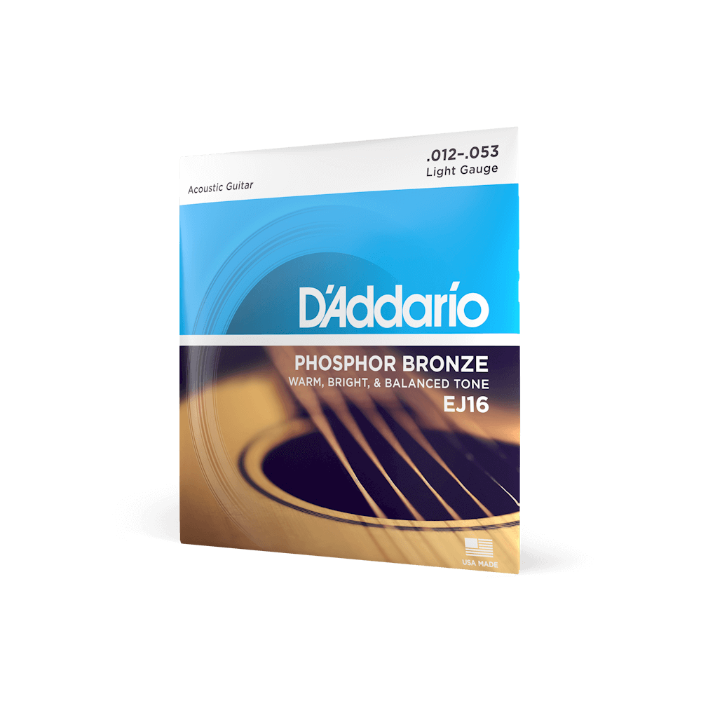 D'Addario EJ16 Phosphor Bronze Light Acoustic Guitar Strings