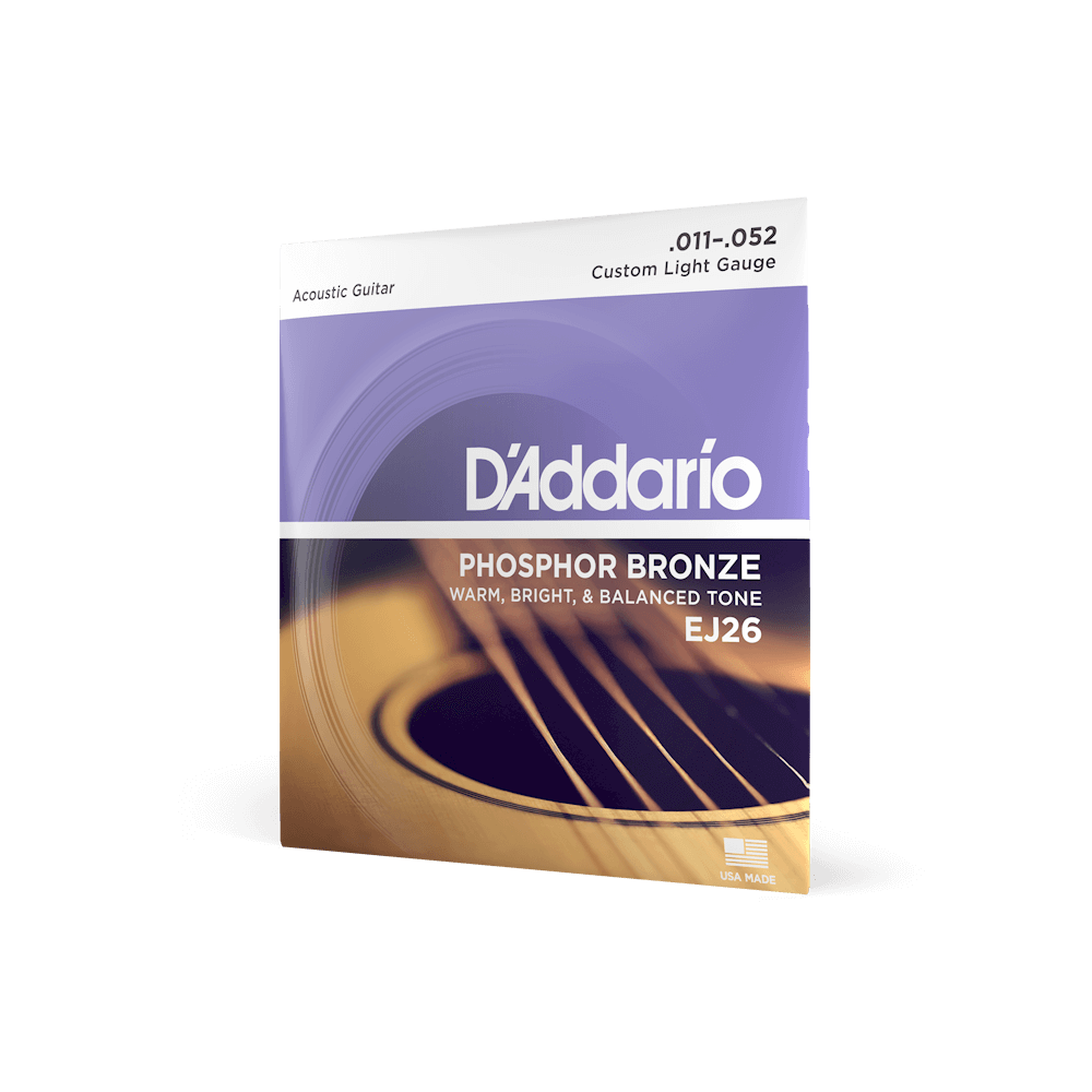 D'Addario EJ26 Phosphor Bronze Custom Light Acoustic Guitar Strings