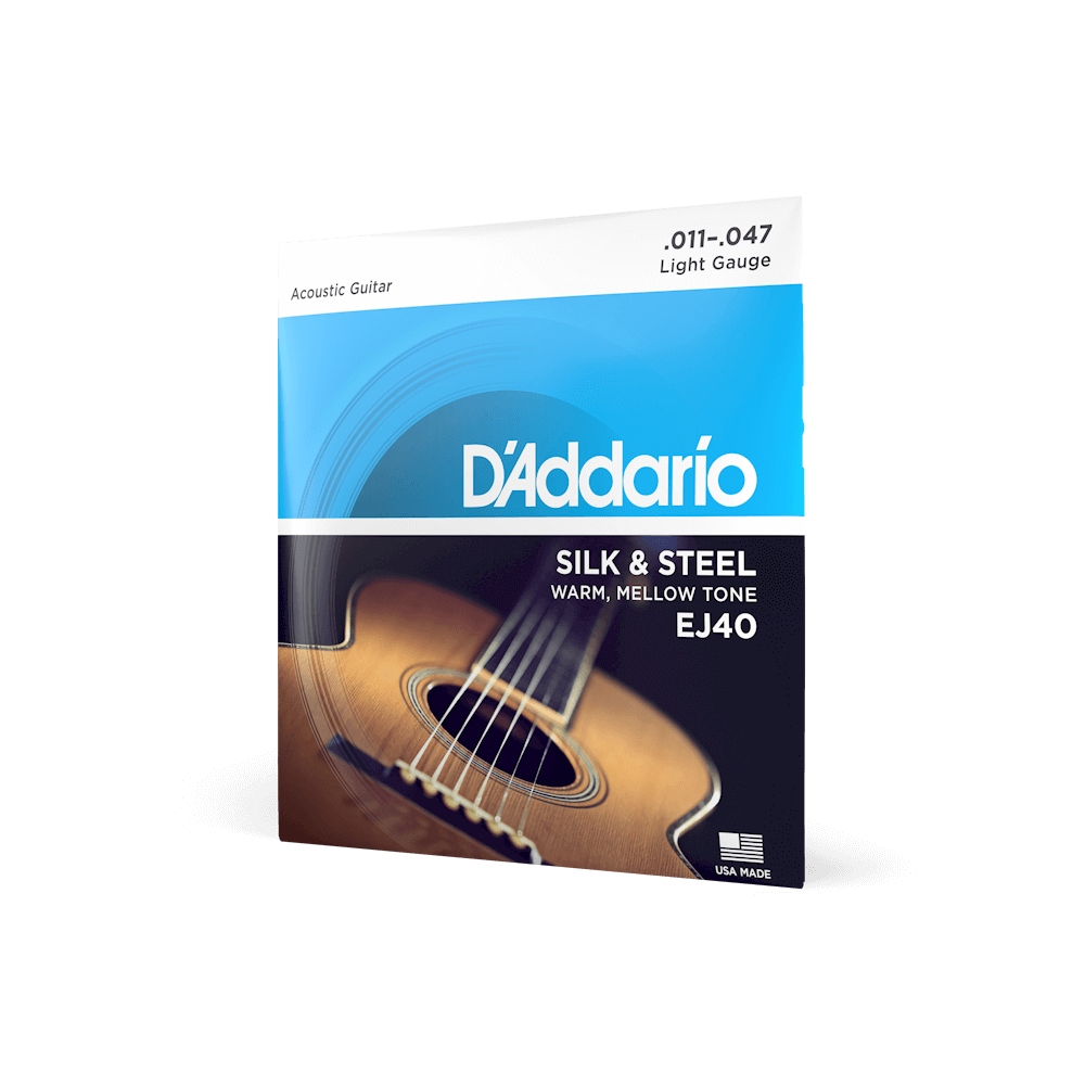 D'Addario EJ40 Silk and Steel Folk Acoustic Guitar Strings