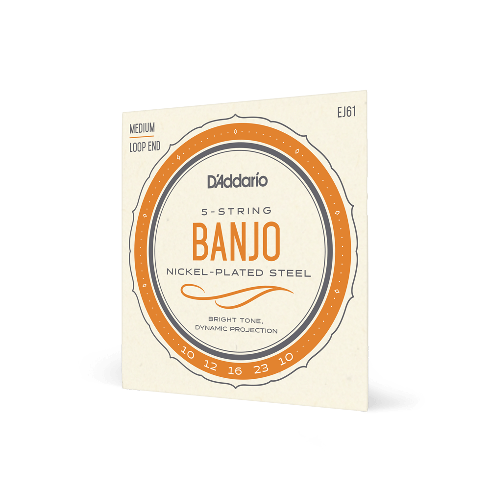 D'Addario EJ61 Nickel 5-String Banjo Strings Medium
