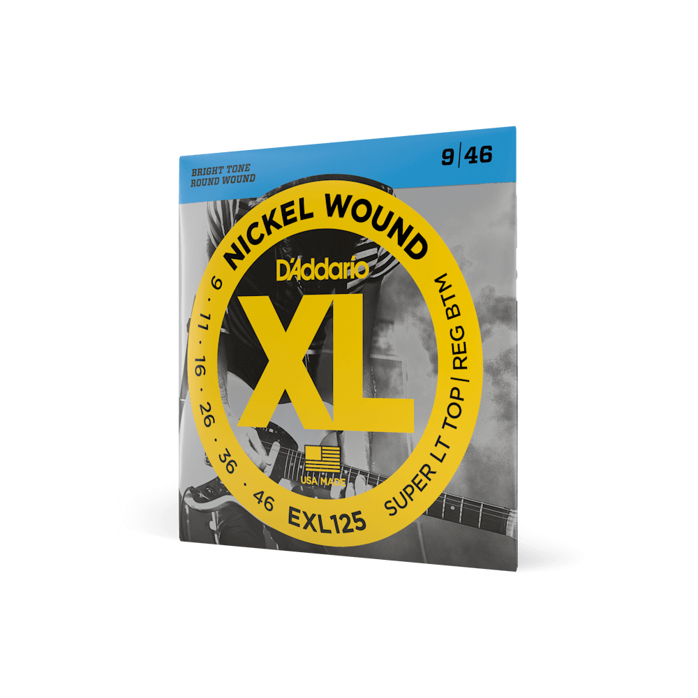 D'Addario EXL125 XL Nickel Wound Super Light Top/Regular Bottom Electric Guitar Strings