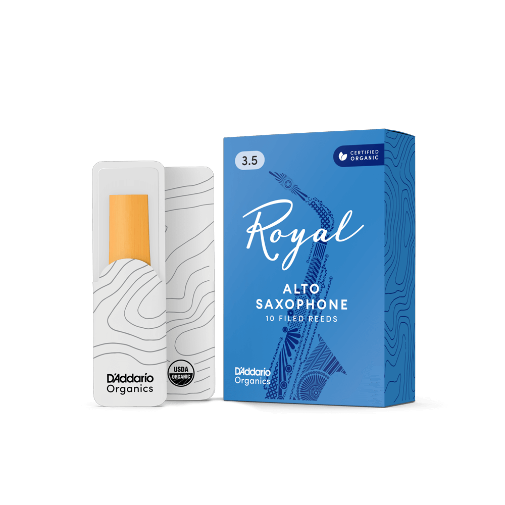 Rico Royal by D'Addario Alto Saxophone Reeds, Strength 3.5 (10-Pack)