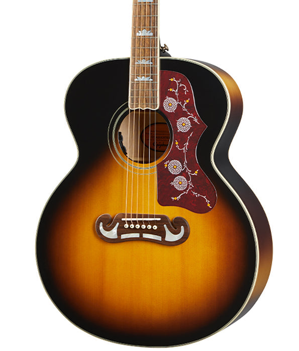 Epiphone J-200 All Solid Acoustic-Electric Guitar Aged Vintage Sunburst