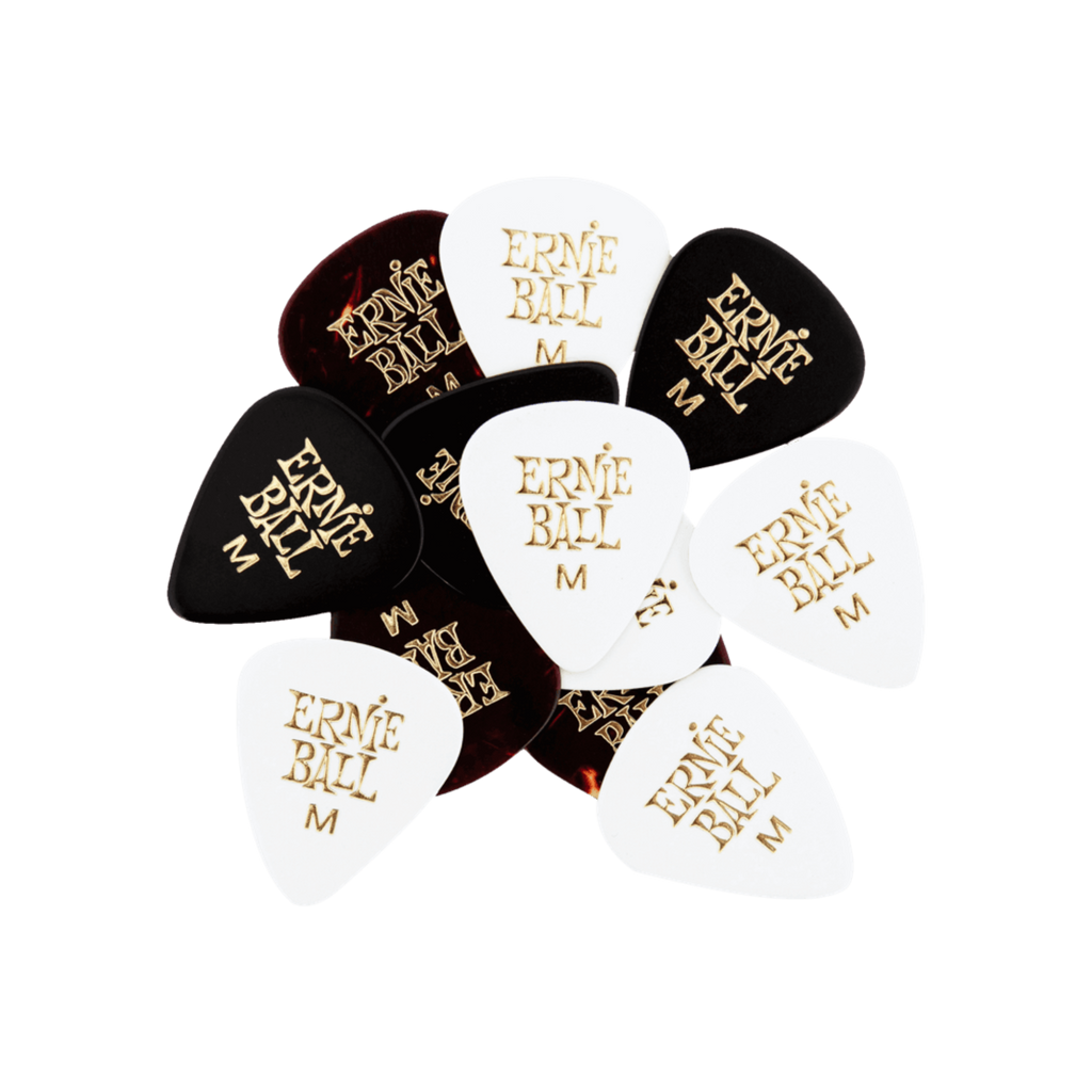 Ernie Ball Cellulose Guitar Picks - Medium, Assorted Colors (12-Pack)