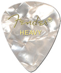 Fender 351 Shape Premium Celluloid Picks, White Moto, Heavy (12-Pack)