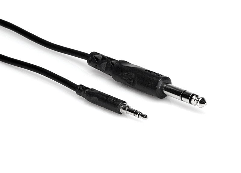 Hosa CMS-110 Stereo Interconnect Cable, 3.5mm TRS to 1/4 in TRS, 10 ft