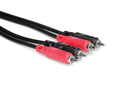 Hosa CRA-202 Stereo Interconnect Cable, Dual RCA to Dual RCA, 2 m