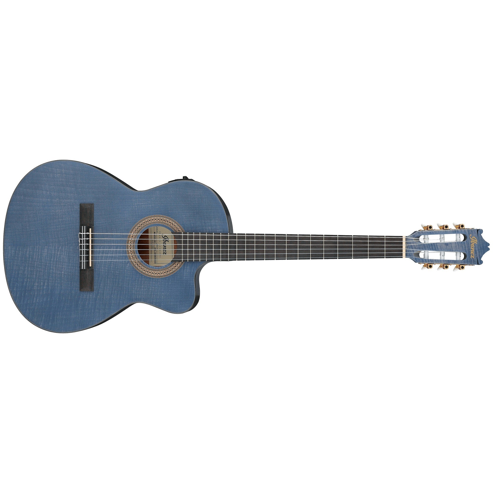 Ibanez GA5FMTCE Thinline Nylon-String Classical Acoustic-Electric Guitar - Open Pore Berry