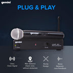 Gemini UHF-01M Single-Channel UHF Wireless Handheld Microphone System