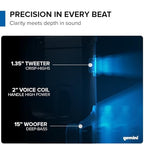 Gemini GD-215PRO 15-Inch Powered Bluetooth PA Speaker