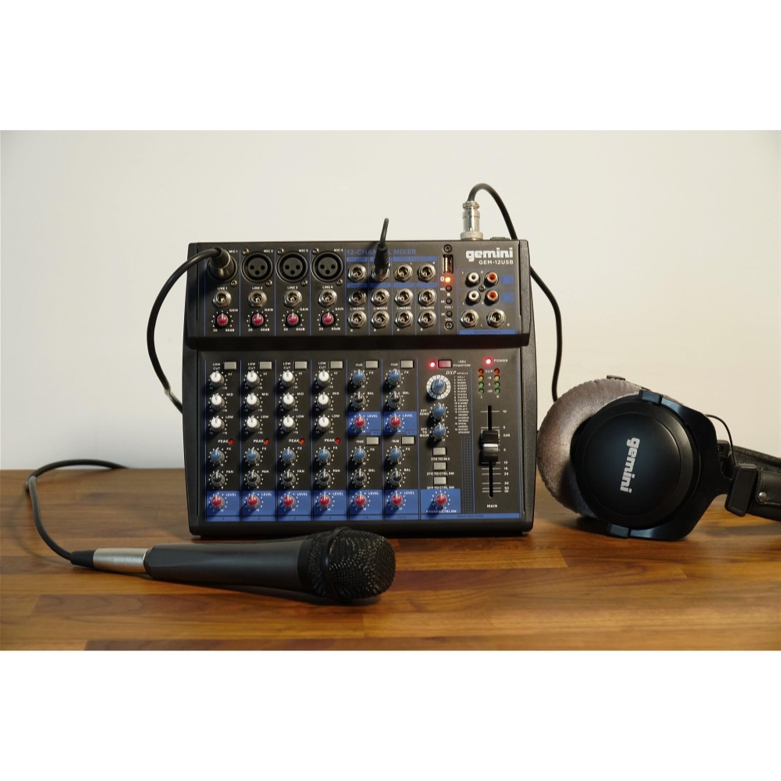 Gemini GEM-12USB 12-Channel Bluetooth USB Mixer